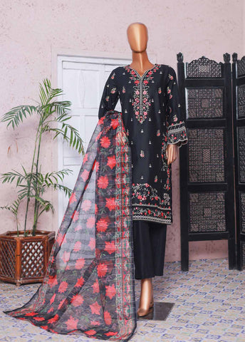 SMPC-EMB-015 O- 3 Piece Luxury Embroidered Stitched Suit