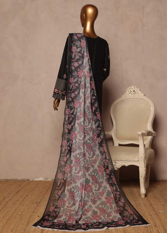 SMPC-EMB-016 B- 3 Piece Luxury Embroidered Stitched Suit