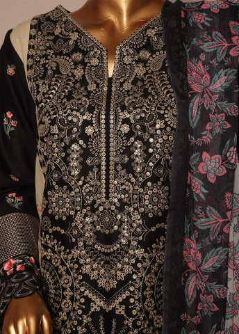 Bin Saeed Fabric - SMPC-EMB-016 B- 3 Piece Luxury Embroidered Stitched Suit