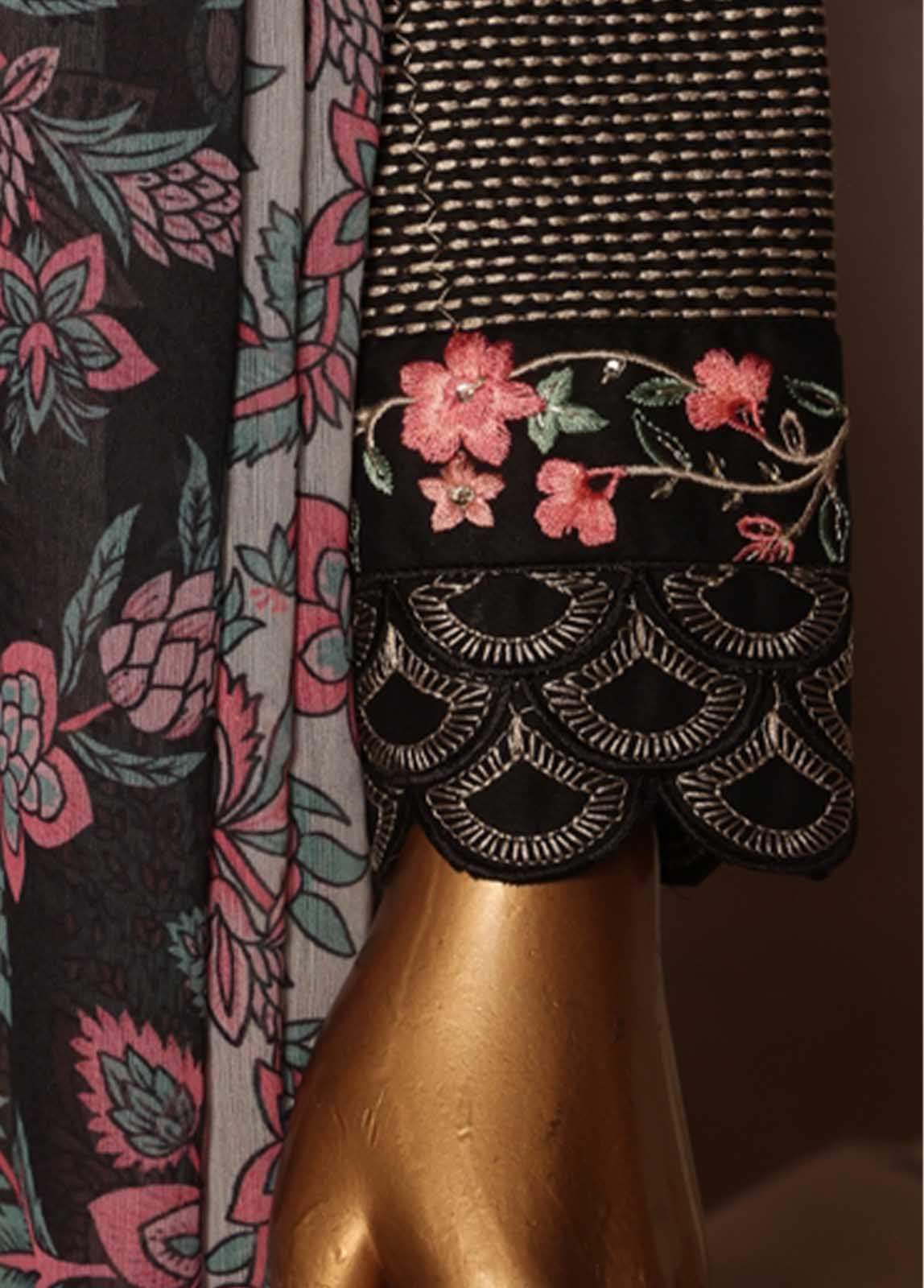 Bin Saeed Fabric - SMPC-EMB-016 B- 3 Piece Luxury Embroidered Stitched Suit