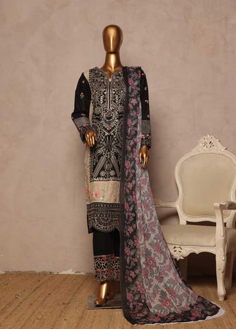 Bin Saeed Fabric - SMPC-EMB-016 B- 3 Piece Luxury Embroidered Stitched Suit