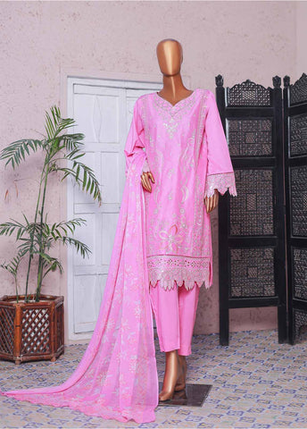 SMPC-EMB-018 B- 3 Piece Luxury Embroidered Stitched Suit