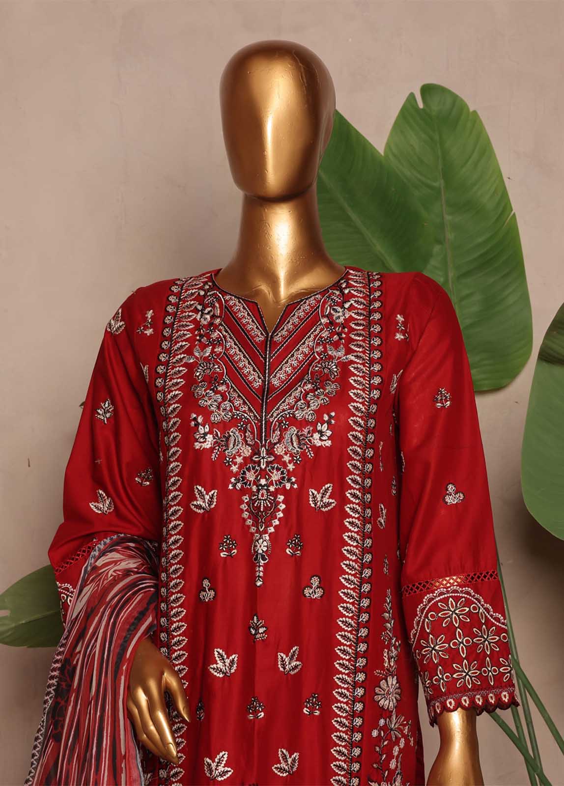 Bin Saeed Fabric - SMPC-EMB-023 B- 3 Piece Luxury Embroidered Stitched Suit