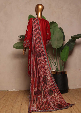 Bin Saeed Fabric - SMPC-EMB-023 B- 3 Piece Luxury Embroidered Stitched Suit