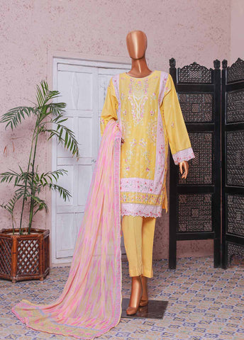 Bin Saeed Fabric - SMPC-EMB-024 A- 3 Piece Luxury Embroidered Stitched Suit