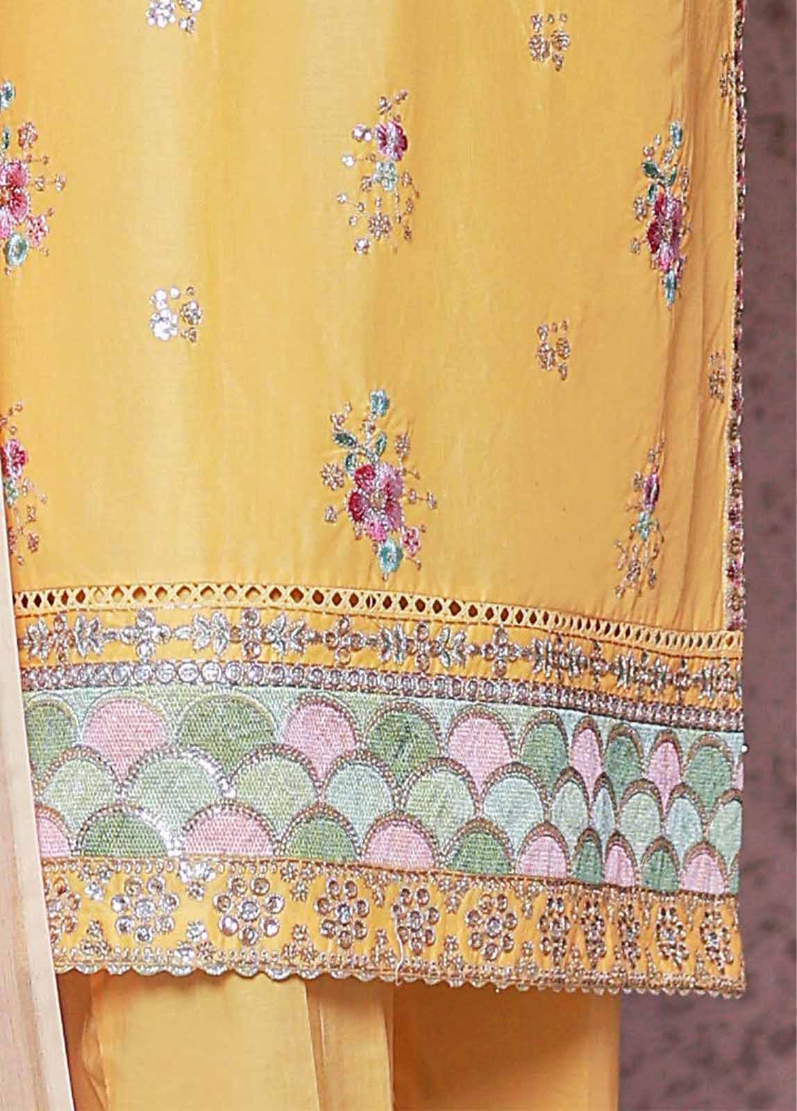 Bin Saeed Fabric - SMPC-EMB-024 B- 3 Piece Luxury Embroidered Stitched Suit