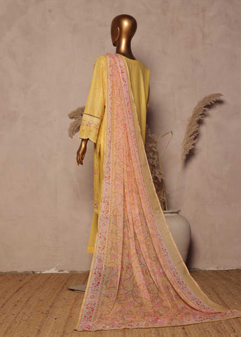 Bin Saeed Fabric - SMPC-EMB-024 O- 3 Piece Luxury Embroidered Stitched Suit