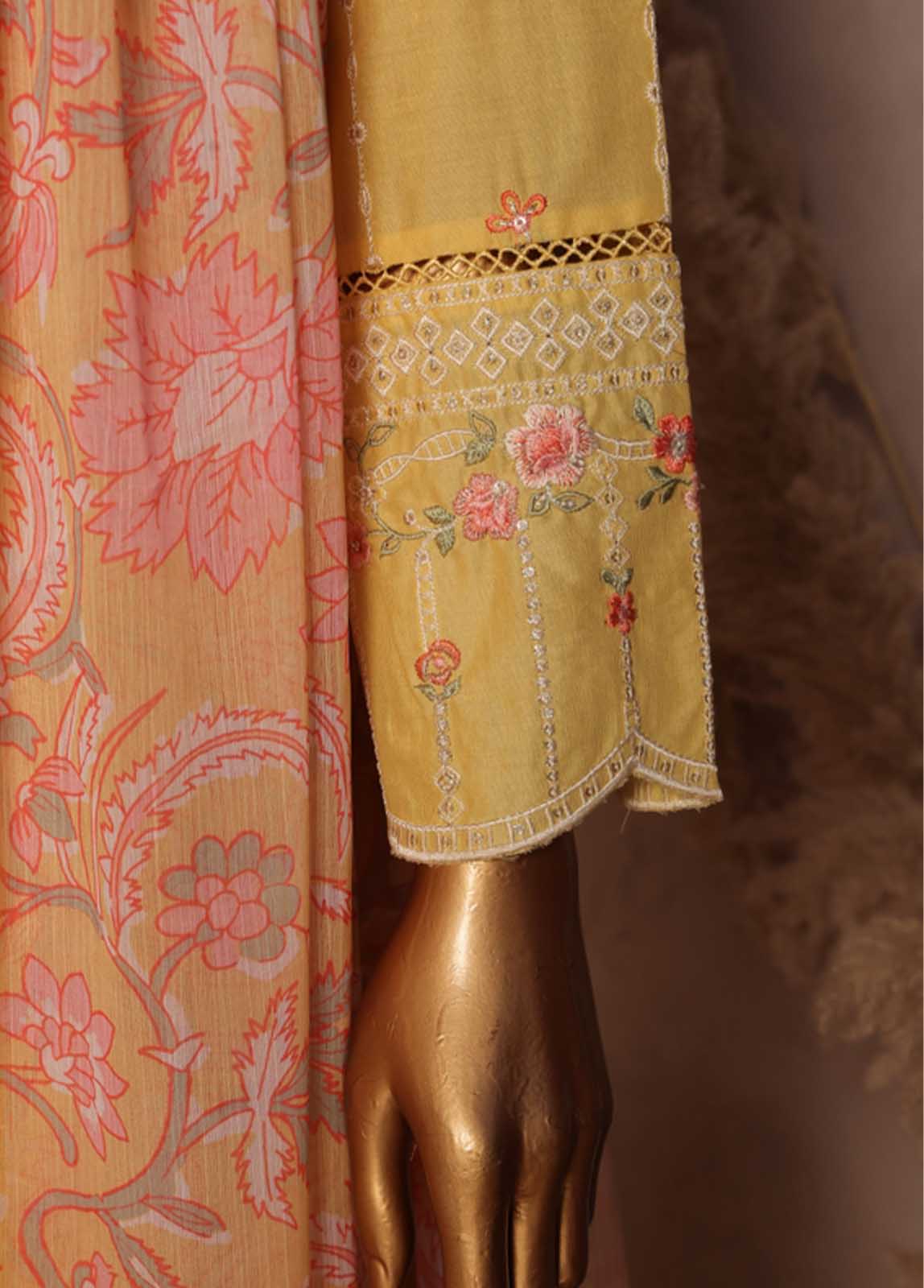 Bin Saeed Fabric - SMPC-EMB-024 O- 3 Piece Luxury Embroidered Stitched Suit