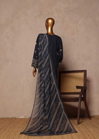 Bin Saeed Fabric - SMPC-EMB-026 B- 3 Piece Luxury Embroidered Stitched Suit