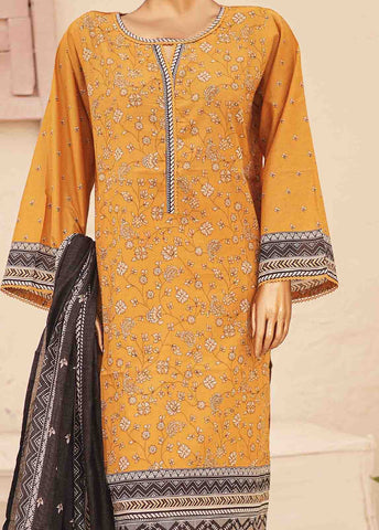 Bin Saeed Fabric - SMPR-0016- 3 Piece Printed Stitched Suit