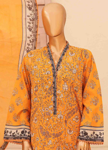 Bin Saeed Fabric - SMPR-0109- 3 Piece Printed Stitched Suit