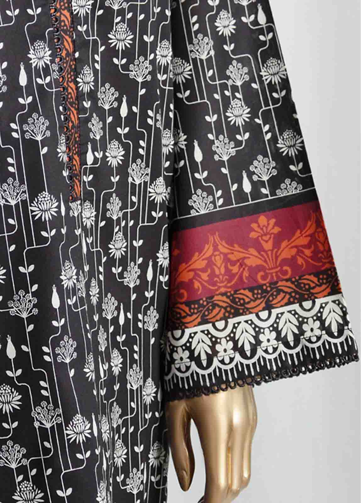 Bin Saeed Fabric - SMPR-012 - 3 Piece Printed Stitched Suit