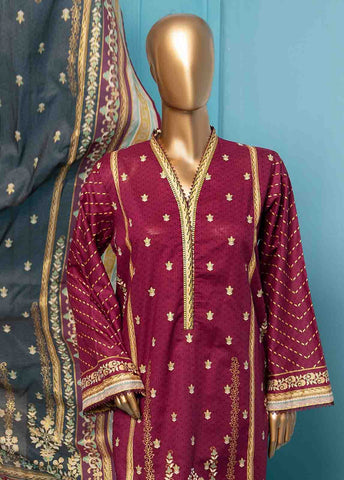Bin Saeed Fabric - SMPR-013 - 3 Piece Printed Stitched Suit