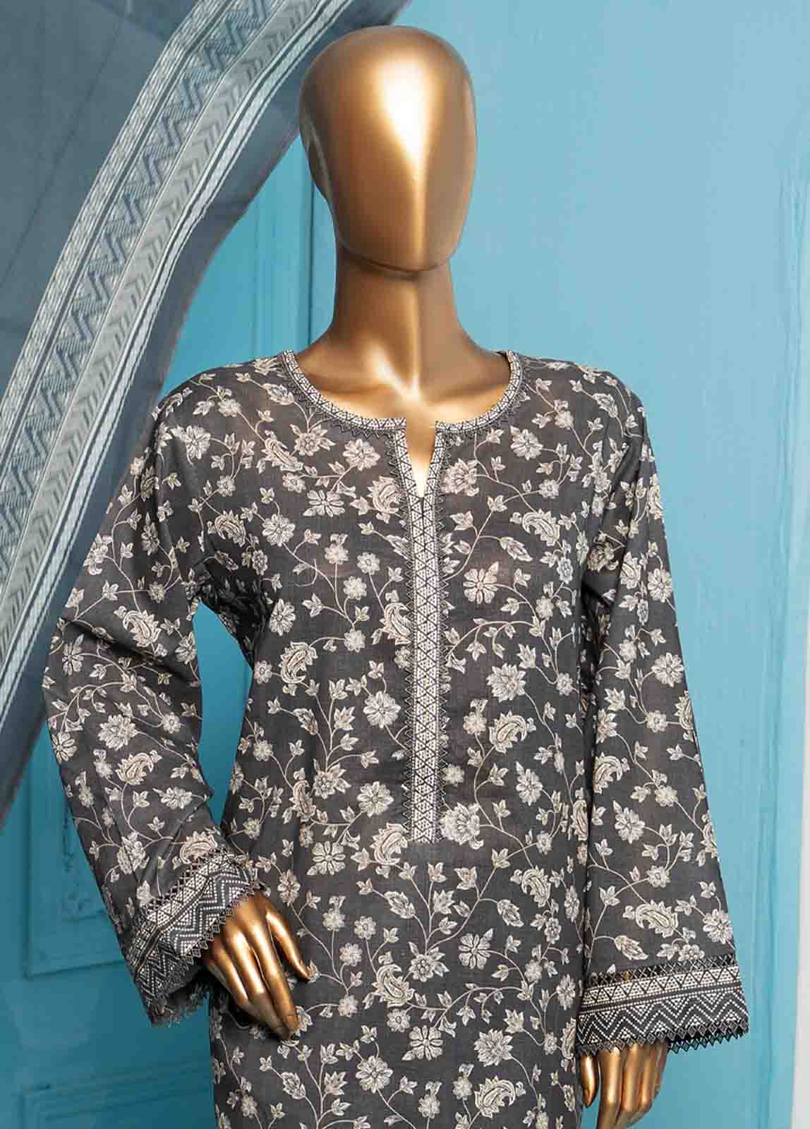 Bin Saeed Fabric - SMPR-0142 - 3 Piece Printed Stitched Suit