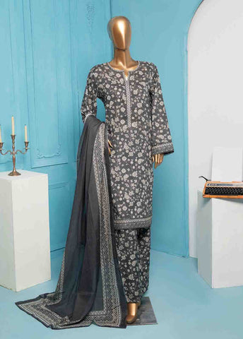 Bin Saeed Fabric - SMPR-0142 - 3 Piece Printed Stitched Suit