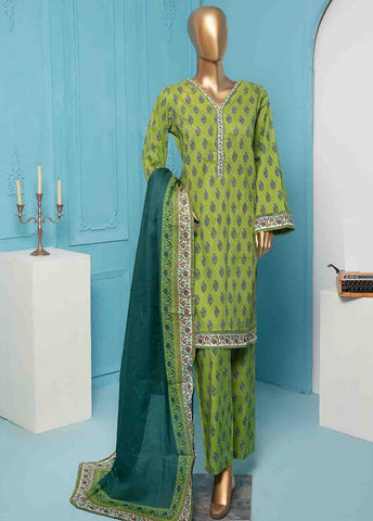 Bin Saeed Fabric - SMPR-0144 - 3 Piece Printed Stitched Suit