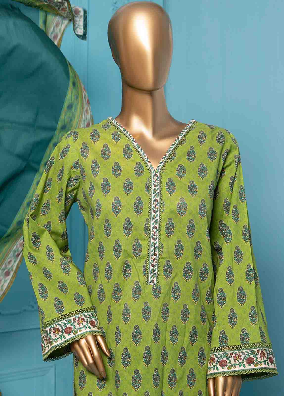 Bin Saeed Fabric - SMPR-0144 - 3 Piece Printed Stitched Suit