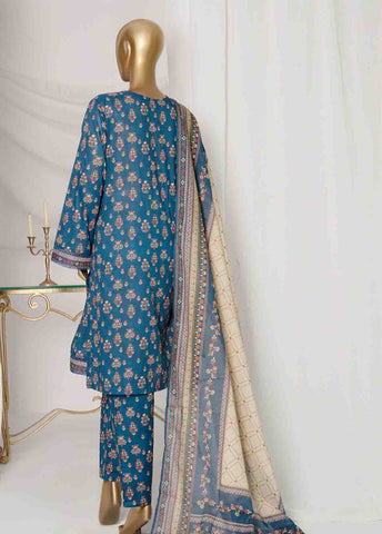Bin Saeed Fabric - SMPR-0158 - 3 Piece Printed Stitched Suit