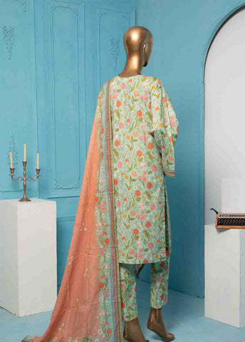 Bin Saeed Fabric - SMPR-0162 - 3 Piece Printed Stitched Suit