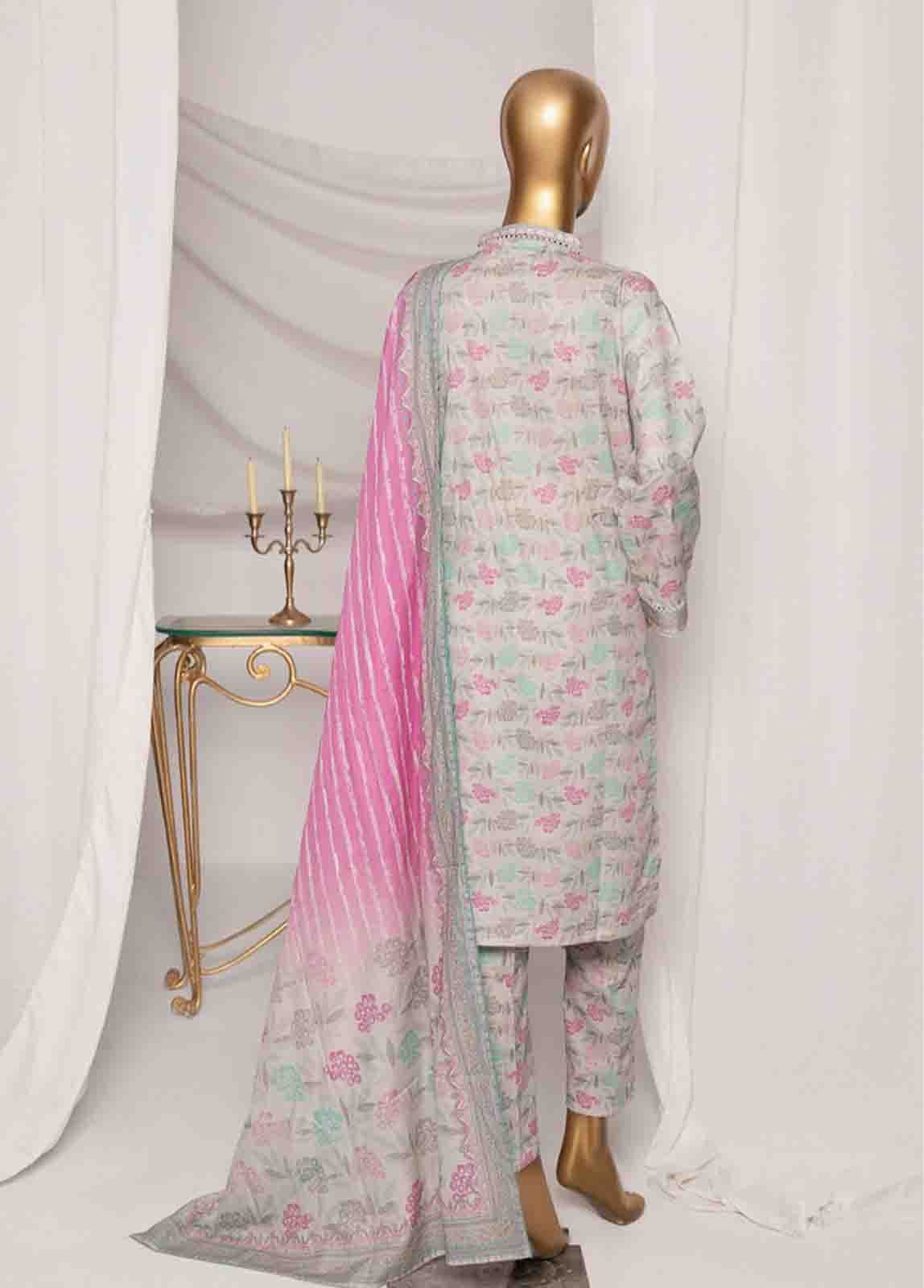 Bin Saeed Fabric - SMPR-0165 - 3 Piece Printed Stitched Suit