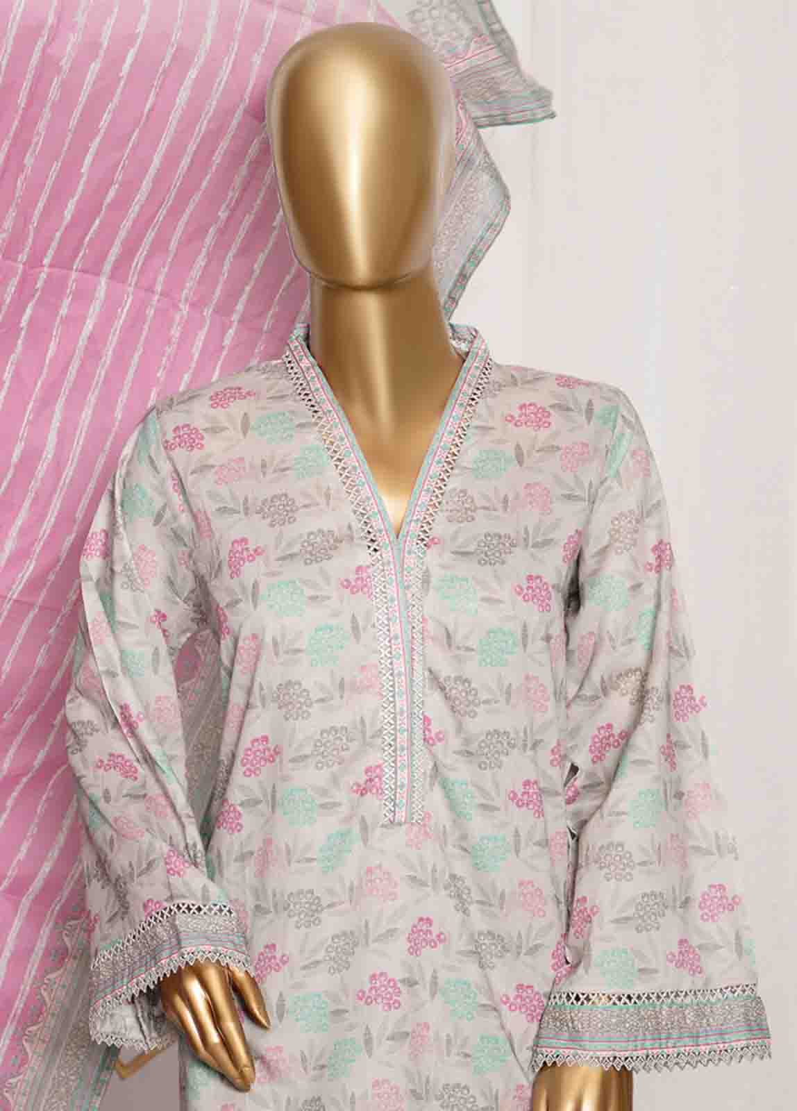 Bin Saeed Fabric - SMPR-0165 - 3 Piece Printed Stitched Suit