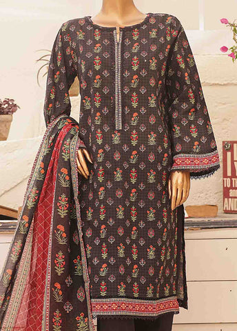 Bin Saeed Fabric - SMPR-0167-3 Piece Printed Stitched Suit