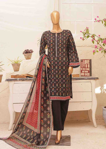 Bin Saeed Fabric - SMPR-0167-3 Piece Printed Stitched Suit