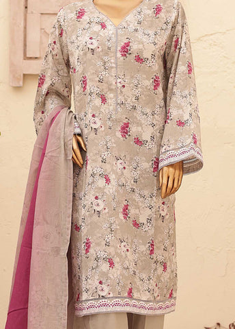 Bin Saeed Fabric - SMPR-0168- 3 Piece Printed Stitched Suit