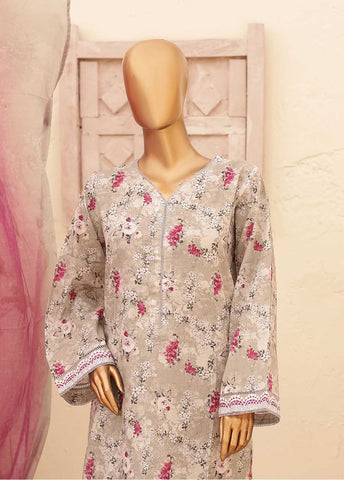 Bin Saeed Fabric - SMPR-0168- 3 Piece Printed Stitched Suit