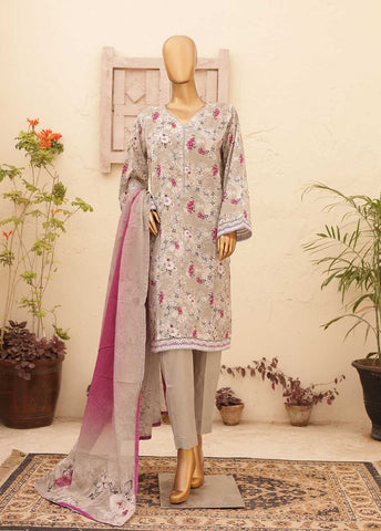 Bin Saeed Fabric - SMPR-0168- 3 Piece Printed Stitched Suit