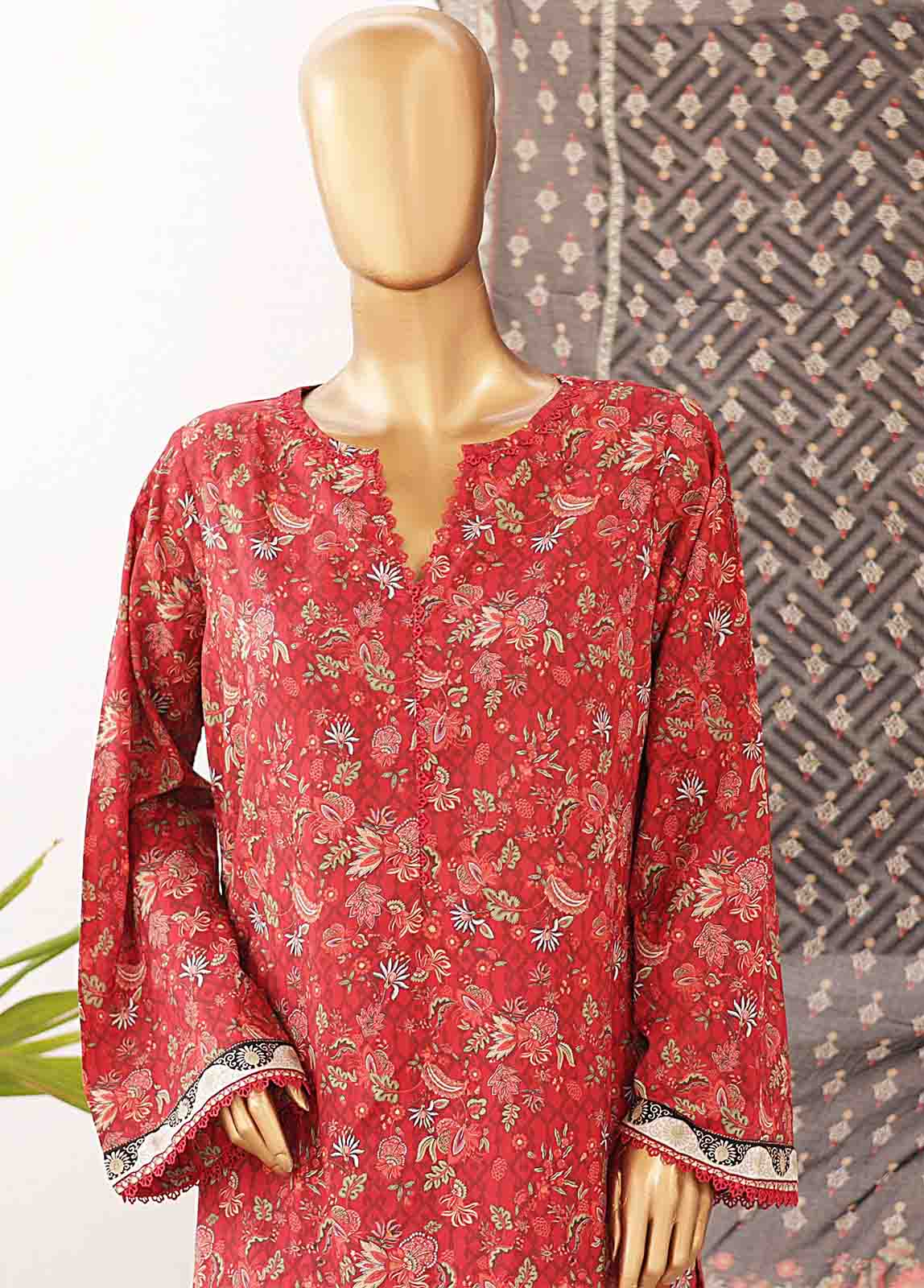 Bin Saeed Fabric - SMPR-0170- 3 Piece Printed Stitched Suit