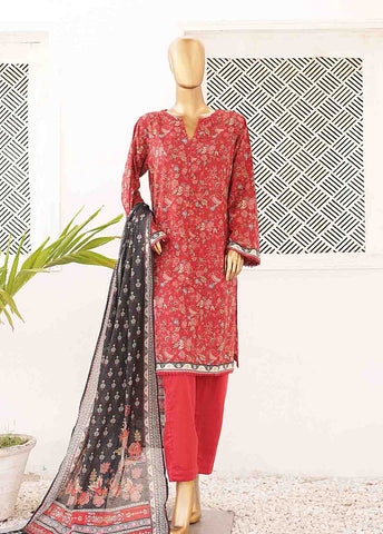Bin Saeed Fabric - SMPR-0170- 3 Piece Printed Stitched Suit