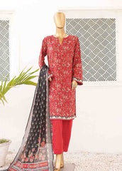 SMPR-0170- 3 Piece Printed Stitched Suit