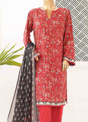 SMPR-0170- 3 Piece Printed Stitched Suit