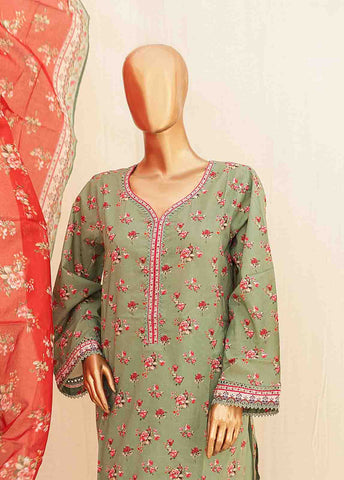 Bin Saeed Fabric - SMPR-0172- 3 Piece Printed Stitched Suit