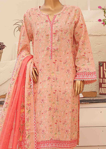 Bin Saeed Fabric - SMPR-0173- 3 Piece Printed Stitched Suit