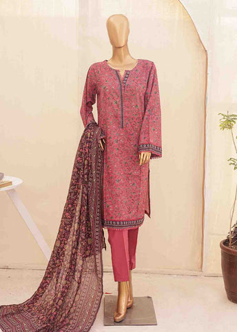 Bin Saeed Fabric - SMPR-0176 - 3 Piece Printed Stitched Suit