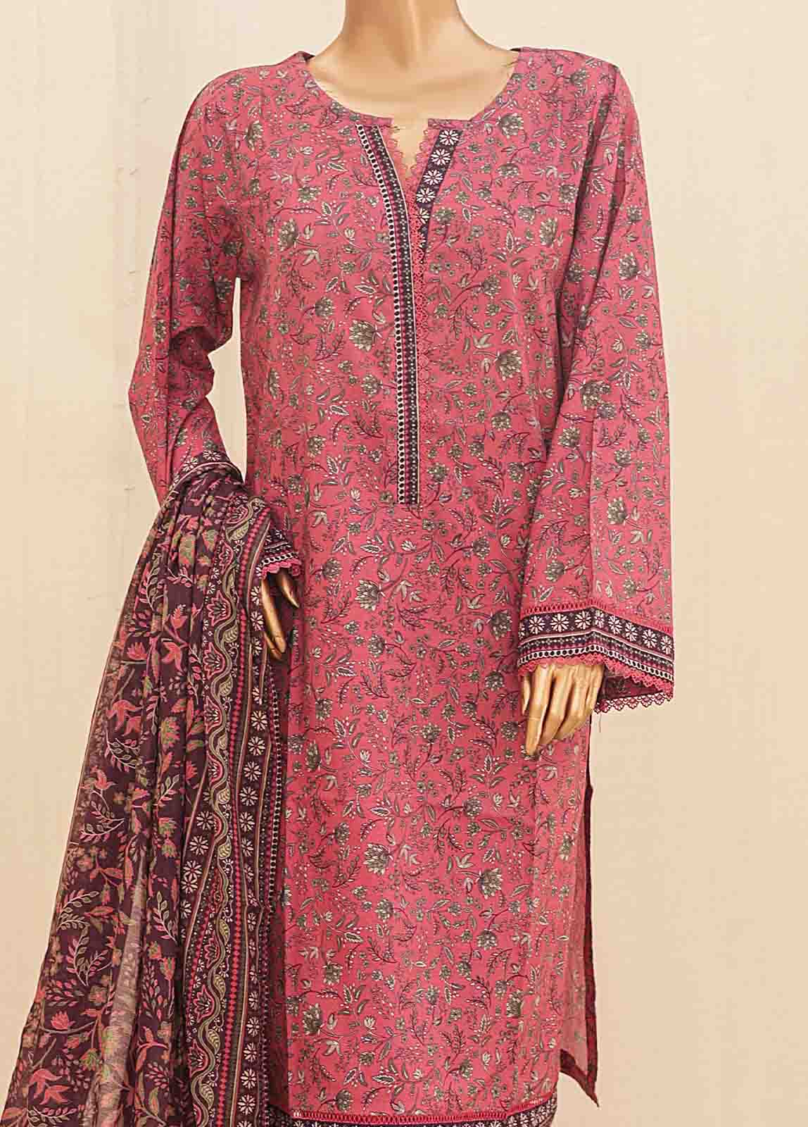 Bin Saeed Fabric - SMPR-0176 - 3 Piece Printed Stitched Suit
