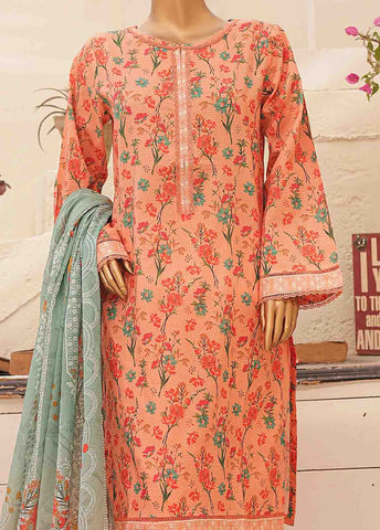 Bin Saeed Fabric - SMPR-0177- 3 Piece Printed Stitched Suit