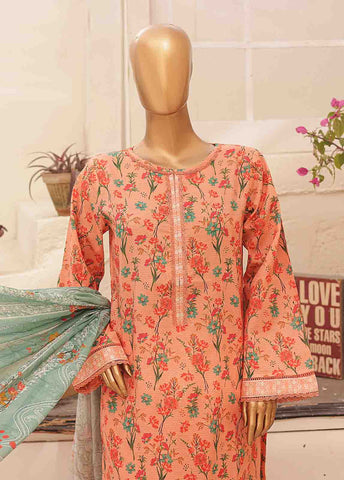 Bin Saeed Fabric - SMPR-0177- 3 Piece Printed Stitched Suit