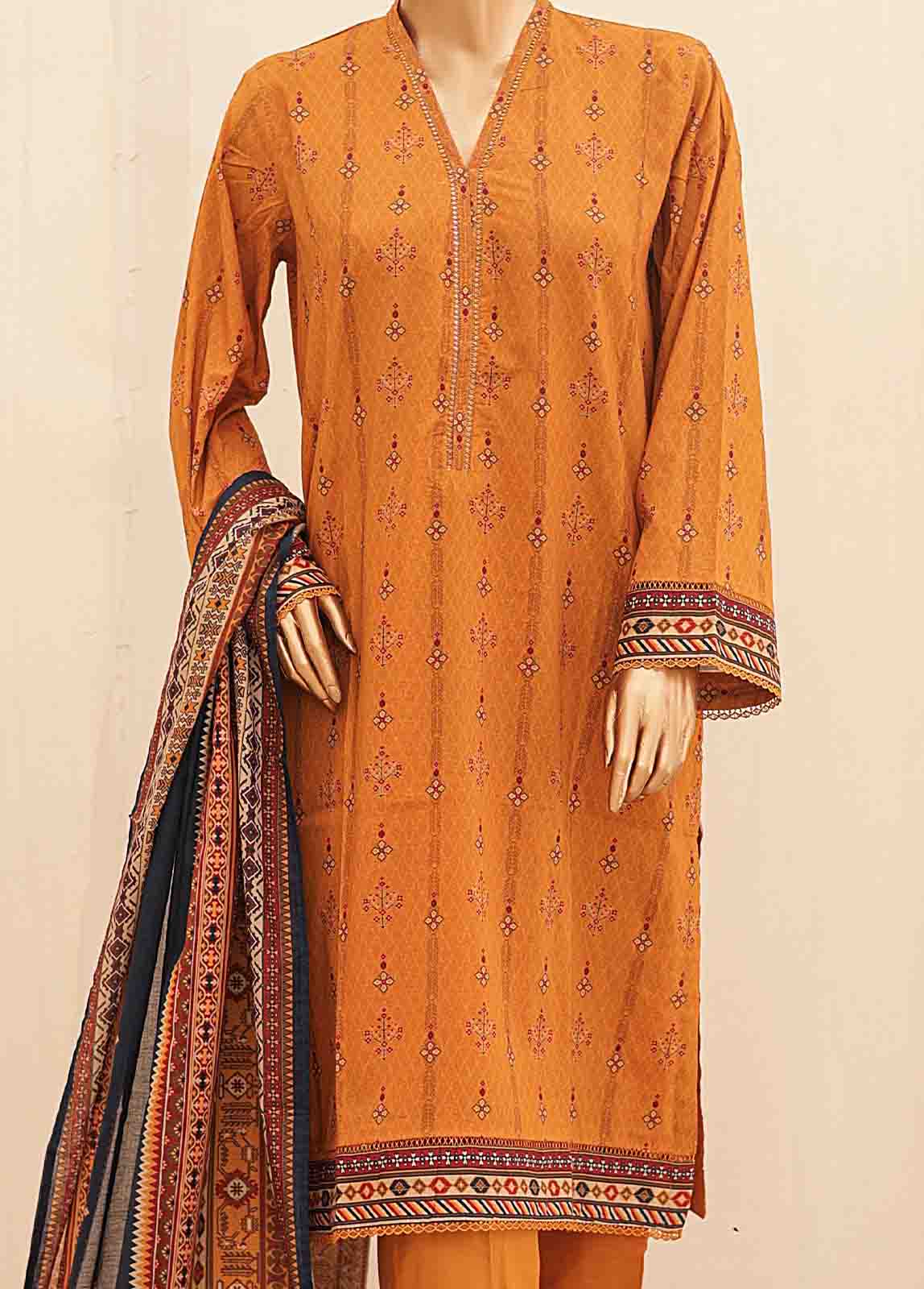 Bin Saeed Fabric - SMPR-0180- 3 Piece Printed Stitched Suit