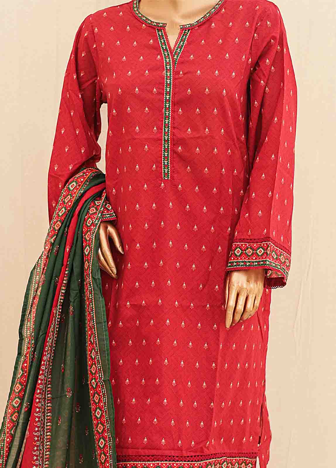 Bin Saeed Fabric - SMPR-0182 - 3 Piece Printed Stitched Suit