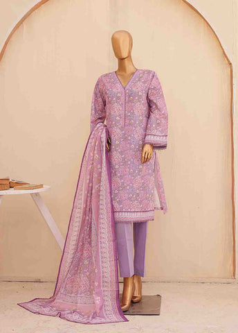 Bin Saeed Fabric - SMPR-0183- 3 Piece Printed Stitched Suit
