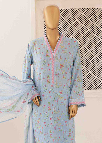 Bin Saeed Fabric - SMPR-0185- 3 Piece Printed Stitched Suit