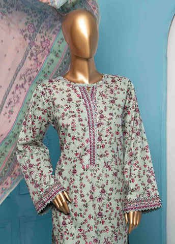 Bin Saeed Fabric - SMPR-0186 - 3 Piece Printed Stitched Suit