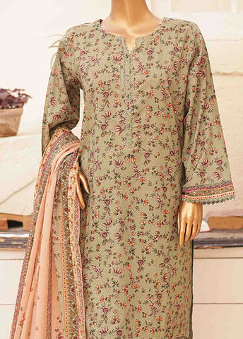 Bin Saeed Fabric - SMPR-0187- 3 Piece Printed Stitched Suit