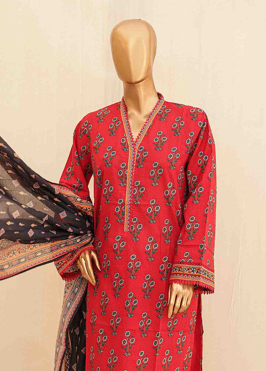 SMPR-0188- 3 Piece Printed Stitched Suit