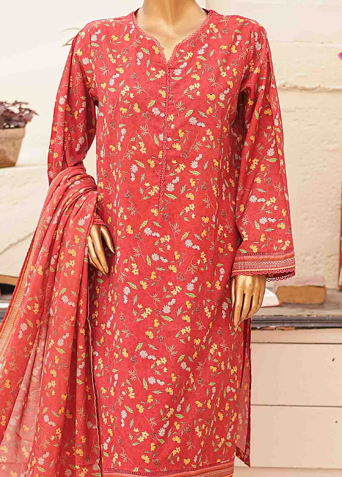 Bin Saeed Fabric - SMPR-0190- 3 Piece Printed Stitched Suit