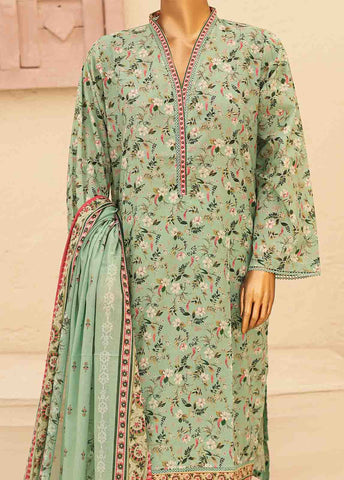 Bin Saeed Fabric - SMPR-0191- 3 Piece Printed Stitched Suit