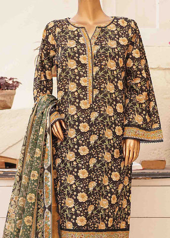 Bin Saeed Fabric - SMPR-0193- 3 Piece Printed Stitched Suit